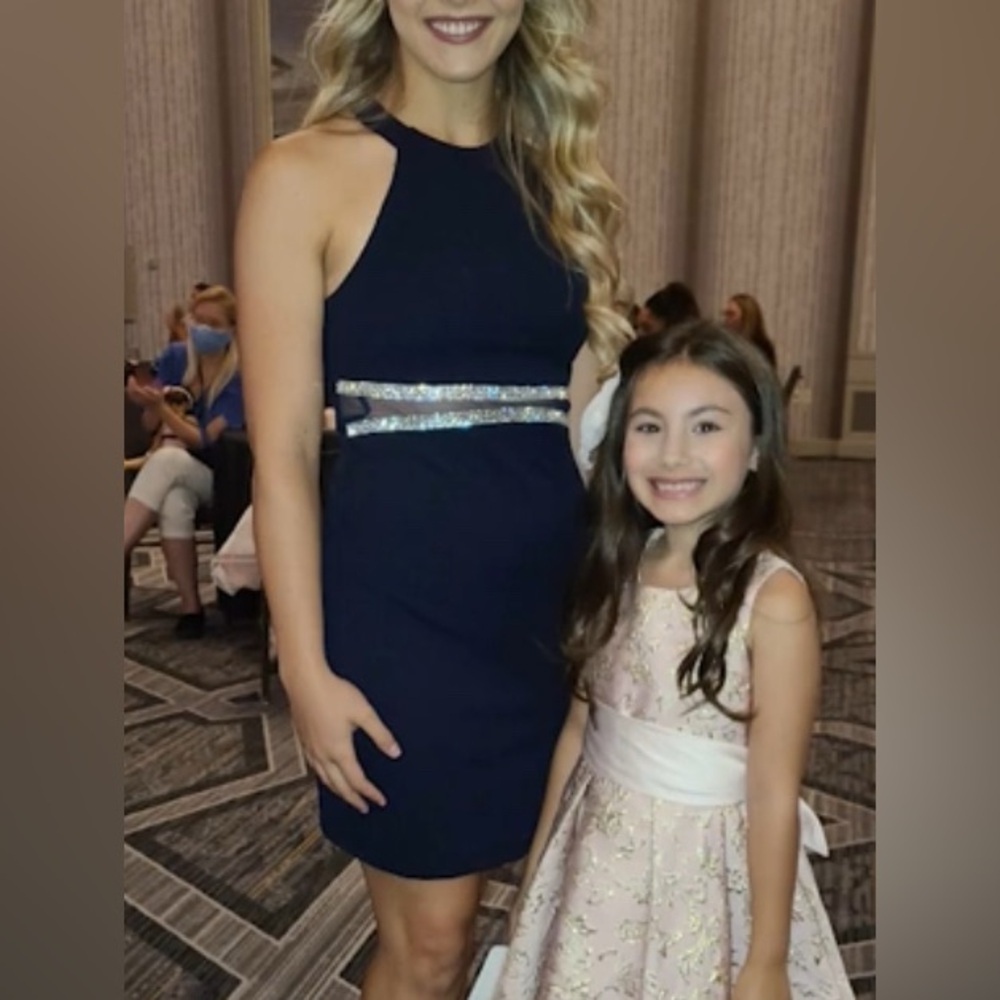 Navy blue cocktail dress